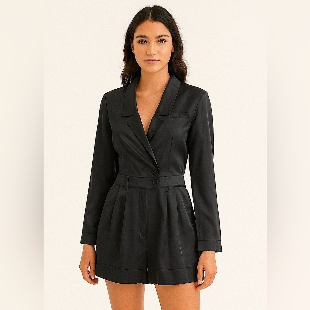 CLUB MONACO BLACK ROMPER - Picture 2 of 15
